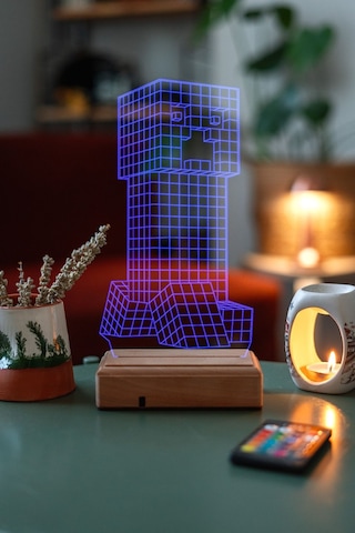 Çocuklara Özel 3D Minecraft Led Masaüstü Ve Gece Lambası