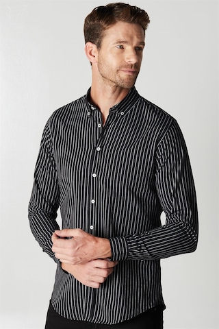 Tudors Slim Fit Poplin Erkek Gömlek-25505 Lacivert