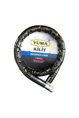 Yuma Ym-752 Motorsiklet Kilidi Anahtarlı Körüklü Siyah Boy : 120cm-çap : 22mm