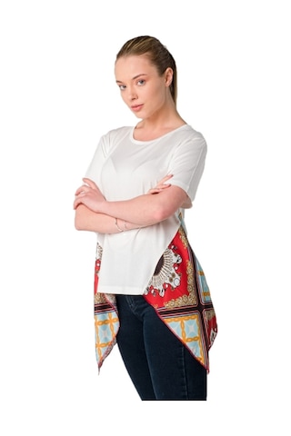 ekazak Eşarp Detaylı Örme Bluz 001