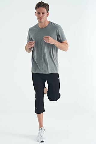 Tommy Life Gri Melanj Erkek Basic Kısa Kol Standart Kalıp O Yaka T-shirt - 87911 GRI MELANJ