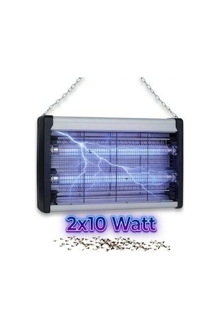 2x10 Watt Elektrikli Sinek Sivrisinek Öldürücü Çift Mavi Işık Tuzağı Asılabilir Profesyonel Böcek Kovucu
