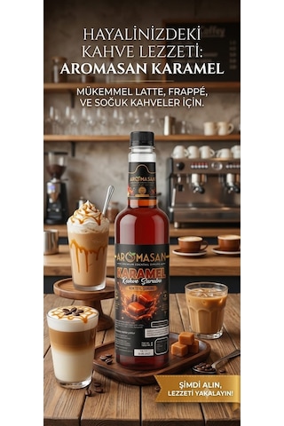 Coffee Naturelle Karamel Aromalı Kokteyl Şurubu 750 ML