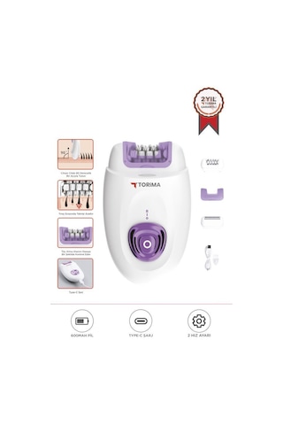 Torima Tep-01 Beyaz 2in1 Şarjlı Tüm Vücut Epilatör