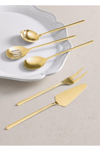 The Mia Giallo Servis Seti Gold 5 Parça Gold