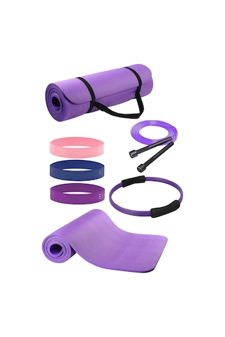 10mm Pilates Minderi, Pilates Çemberi Güç Ve Denge İçin Pilates Seti, Aerobik Bant, Atlama İpi Genel