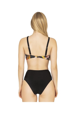 Endeep Kadın Çapraz Detaylı Toparlayıcı Yüksek Bel Bikini Takımı Siyah