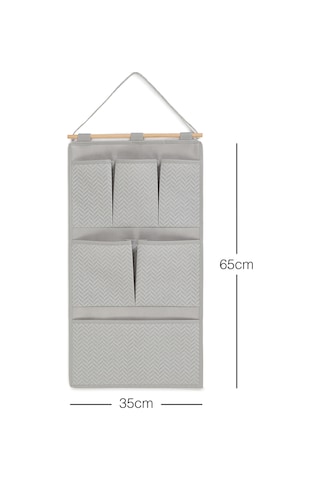 Ocean Home Textile Gri Balıksırtı Duvar Tipi Düzenleyici 35 x 65 cm