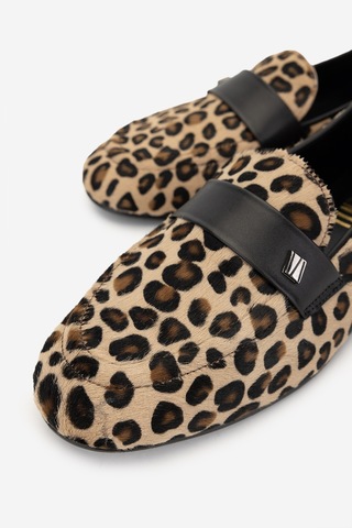Valmenti Kadın Hakiki Deri Leopar Loafer Ayakkabı 35 2028 Bn Ayk Y25 Leopar Dr Leopar