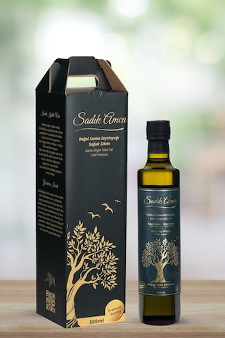 Sadık Amca Erken Hasat Soğuk Sıkım Natürel Sızma Zeytinyağı 500 Ml. Cam Şişe