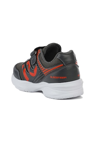 Slazenger KING Çocuk Cırt Cırtlı Koyu Gri - Turuncu Günlük Spor Ayakkabısı