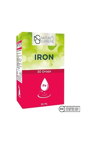 Nature's Supreme Iron 30 Ml 2 Adet