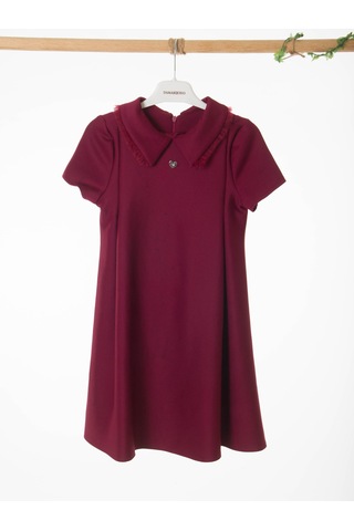 Xo Kids Kız Çocuk Elbise 4-8 Yaş 9095 Mor