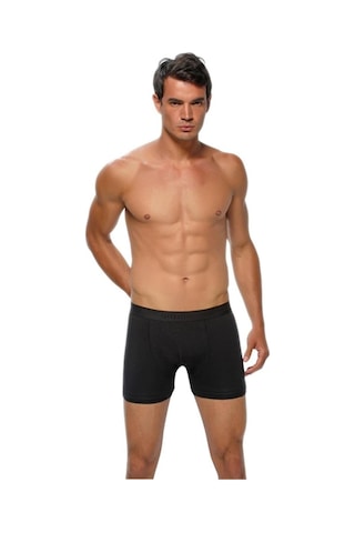Gümüş Erkek Siyah Iç Giyim Likralı Külot 6 Lı Paket Boxer KARIŞIK