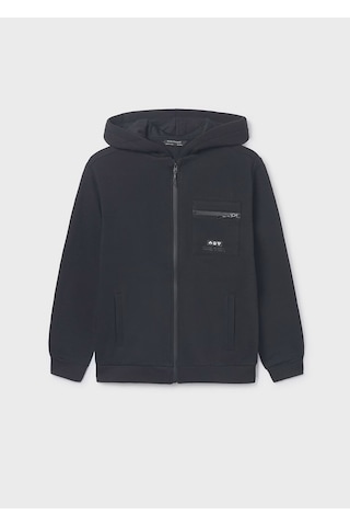 Mayoral Erkek Çocuk Fermuarlı Sweatshirt 7419 Siyah