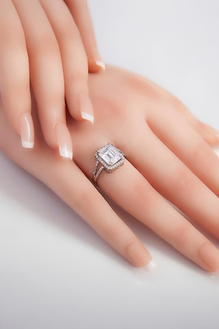 925 Ayar Gümüş Rodyumlu Zirkon Taşlı Bayan Yüzük -7970