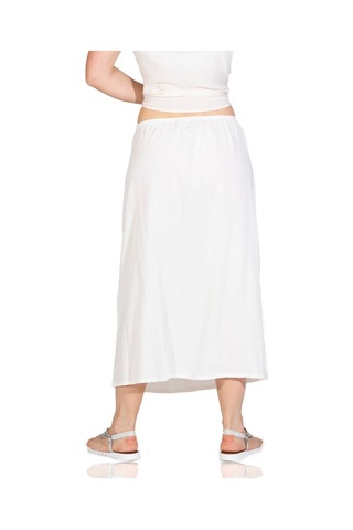 Jüpon Şile Bezi Pamuk Uzun Etek Astarı Tam Boy Jipon Krem Krm