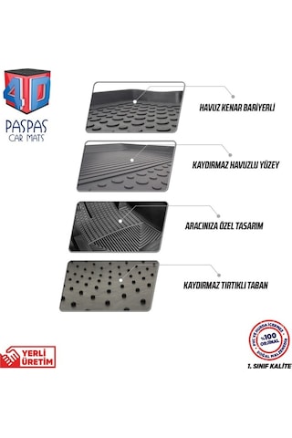 VWPASSAT B6 4D SİYAH2006-2011 HAVUZLU PASPAS