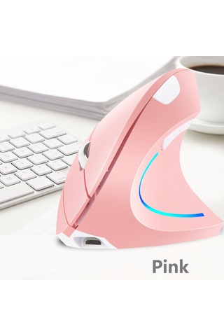 Lemestar Dikey Ergonomik Kablosuz Mouse - 2.4g+bt5.1, 3 Seviye Dpı 800/1600/2400 , Rgb Işık, Şarj Edilebilir, Beyaz Optik