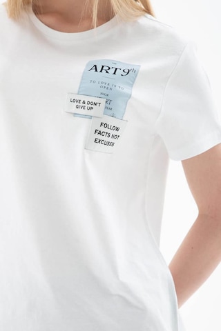 Fashion Friends Baskılı %100 Pamuklu Beyaz Kadın T-shirt 25y0029k1 Beyaz