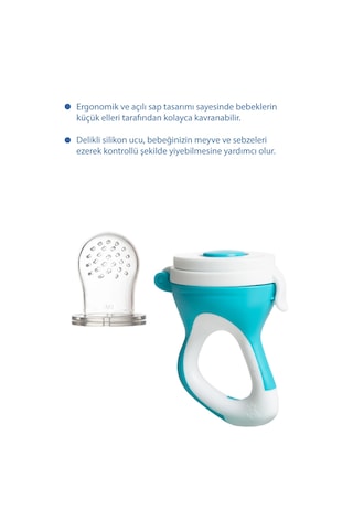 Babyjem Silikon Yumuşak Uçlu Meyve Süzgeçi Sebze Emziği Mavi