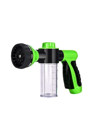 Youmex Ev Ve Bahçe İçin 8 Fonksiyonlu Plastik Yüksek Basınçlı Su Silici, Çiçek Sulama Ve Araba Yıkama, Yeşil Renk