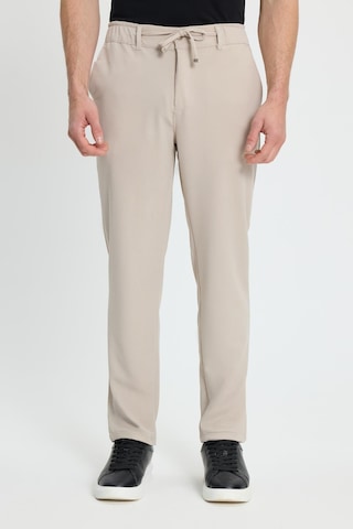 Tudors Erkek Slim Fit Dar Kesim Beli Lastikli Bağcık Detaylı Taş Pantolon-41667 Taş
