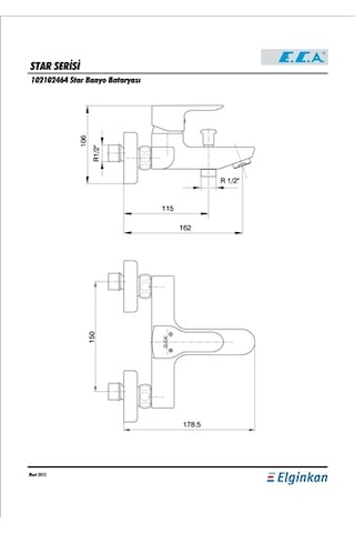 Eca Star Banyo Bataryası 102102464 Krom