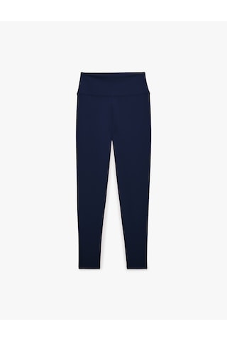 Koton Yüksek Bel Slim Fit Dikişli Spor Tayt Lacivert 6sak40300nk