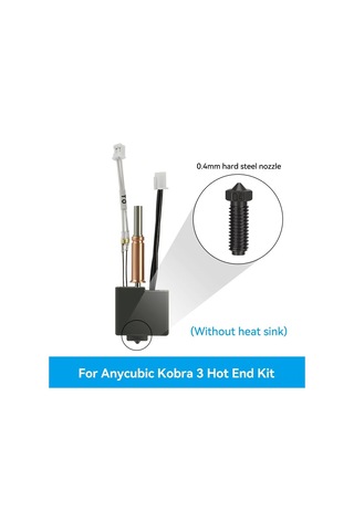 Youmex Anycubic Kobra 3 Fdm 3d Yazıcı İçin 24v 50w Hotend Ekstruder Seti, 0.4mm Çelik Uç, 1.75mm Filament Desteği, Hızlı Yüksek Sıcaklık Isıtıcı Ve Termistör Dahil