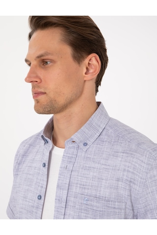 Pierre Cardin Erkek Lacivert Gömlek Kısa Kollu 50306950-vr033 Lacivert