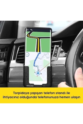 Yapışkanlı Telefon Tablet Standı Telefon Tutucu Siyah