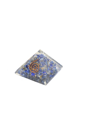 Hakiki Doğal Lapis Lazuli Taşı Orgonit Piramit 35 Gram
