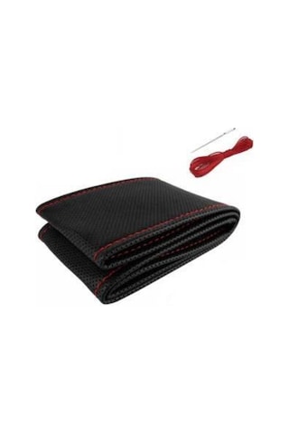 Direksiyon Kılıfı Deri Sarmal Dikmeli Direksiyon A+Kalite Noktalı Siyah