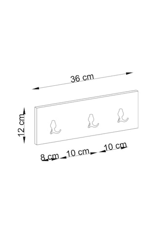 Decormet 3lü Askılık Beyaz Beyaz