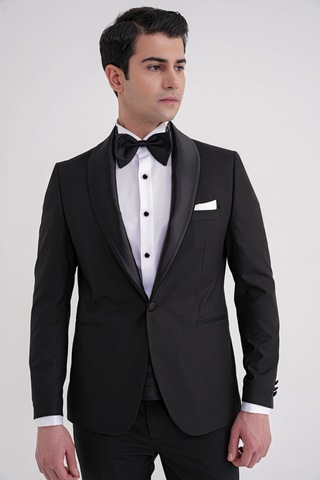 Efor Black 086 Takım Slim Siyah Klasik Siyah