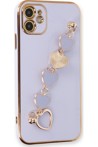 Newface - 19 - Apple iPhone Uyumlu 11 Kılıf Esila Silikon - Csmo-tex - - Lila