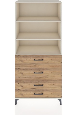 Hyperion Dolap 3 Raflı 4 Çekmeceli 88x44x195 Aytaşı-çam Aytaşı