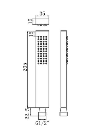Bocchi Pirinç El Duşu Krom 1 F 5500-0004 Çok Renkli