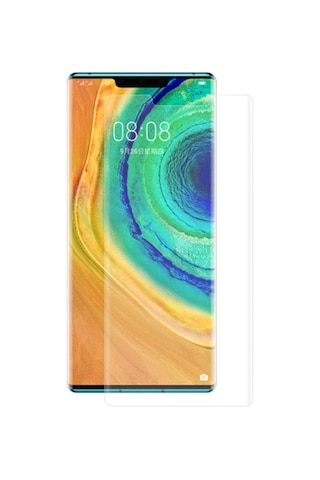 Gor Huawei Mate 30 Pro 3D Kavisli Full Kaplama Darbe Emici Ekran Şeffaf (394362921)