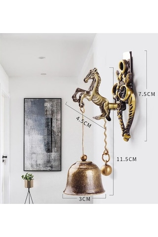 Pazly Eski Metal Çan Kapı Dükkâncı Iyi Şanslar Tokmağı Rüzgar Çanı Manyetik Duvar Asılı Süsleme Odası Bahçe Mağaza Ön Giriş Hediyesi Elefant