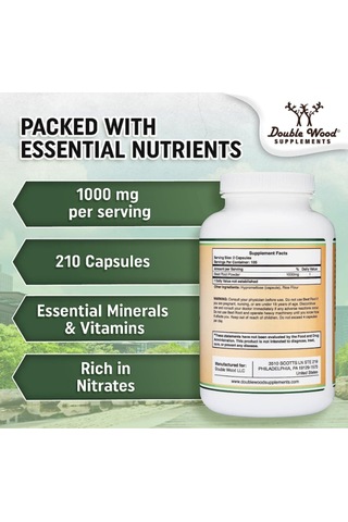 Double Wood Beet Root 1000mg 210 Capsul.usa Menşei.4038