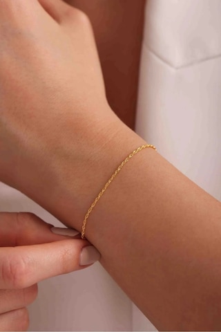 Çgk Çiğdem Gürel Kuyumculuk 14 Ayar Halat Altın Bileklik Çok Renkli