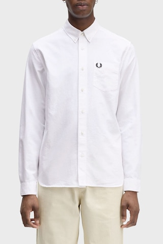 Fred Perry Erkek Gömlek M5516 100 Beyaz Beyaz