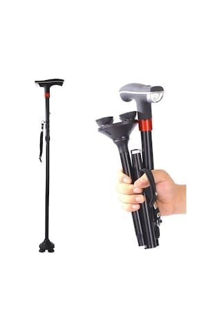 Suntek Ayarlanabilir Metal Baston Seyahat Kamışı Katlanır