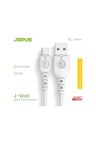 J-well 3.0a Micro Hızlı Şarj Ve Data Kablosu 100cm