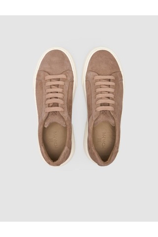 Monamae %100 Hakiki Deri Krem Kadın Sneaker Krem
