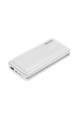 20.000 Mah Kendinden Kablolu Taşınabilir Şarj Cihazı Beyaz BEYAZ