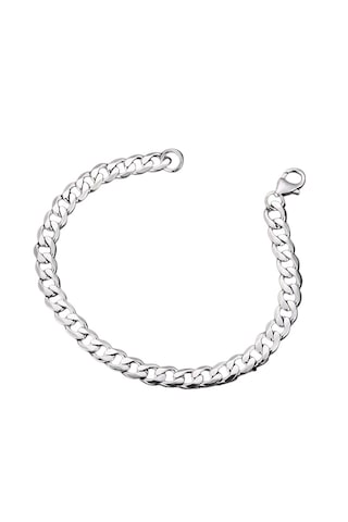 Çelik Bileklik Örgü Zincir Model 0.7 Mm Uzunluk 21 Cm Gümüş Silver Gümüş