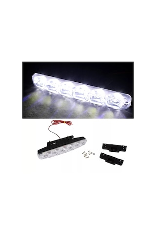 6 Ledli Gündüz Farı Gündüz Ledi Drl Led Lamba 18W Su Geçirmez